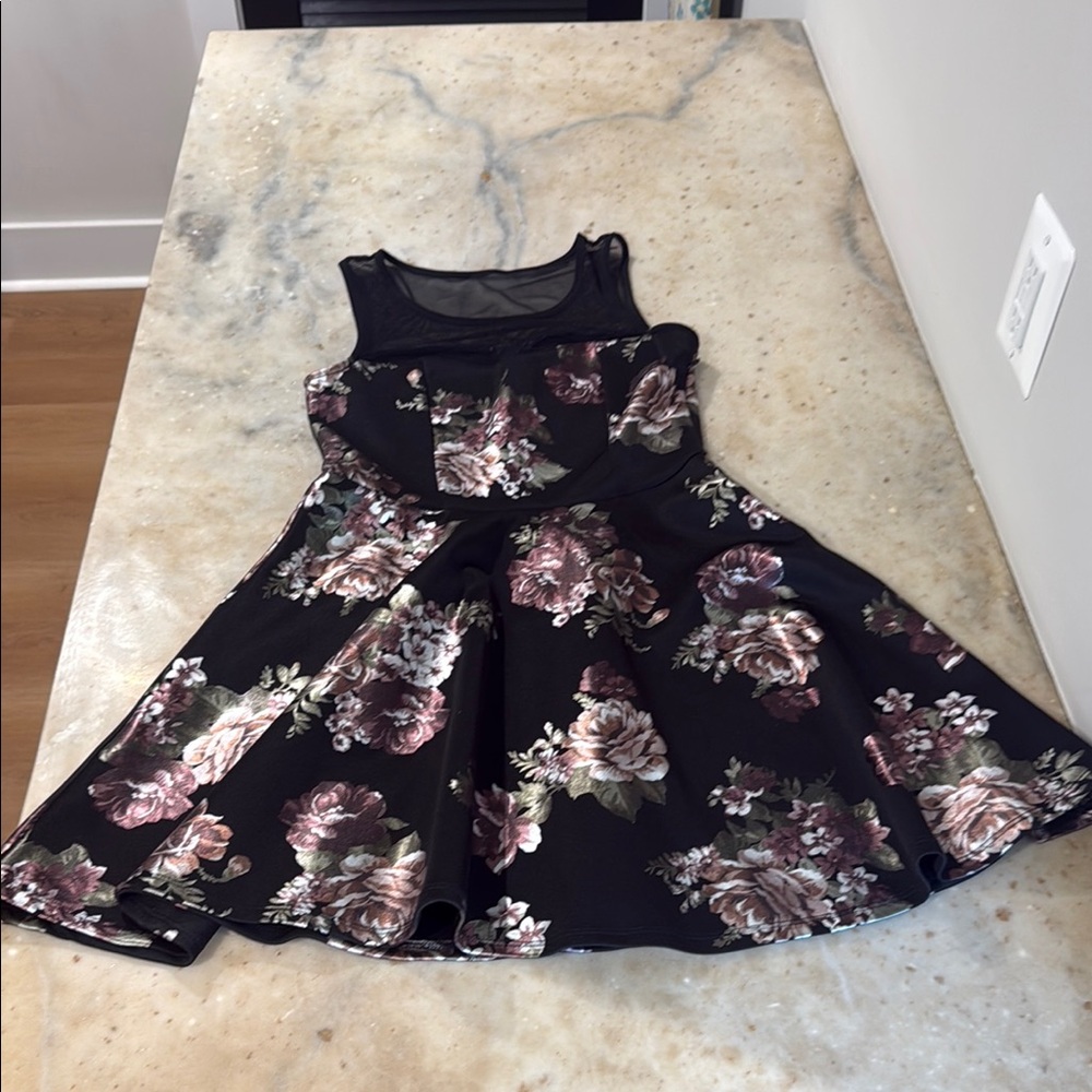 Trixxi Pink Fit and Flare Sleeveless Cocktail Dress